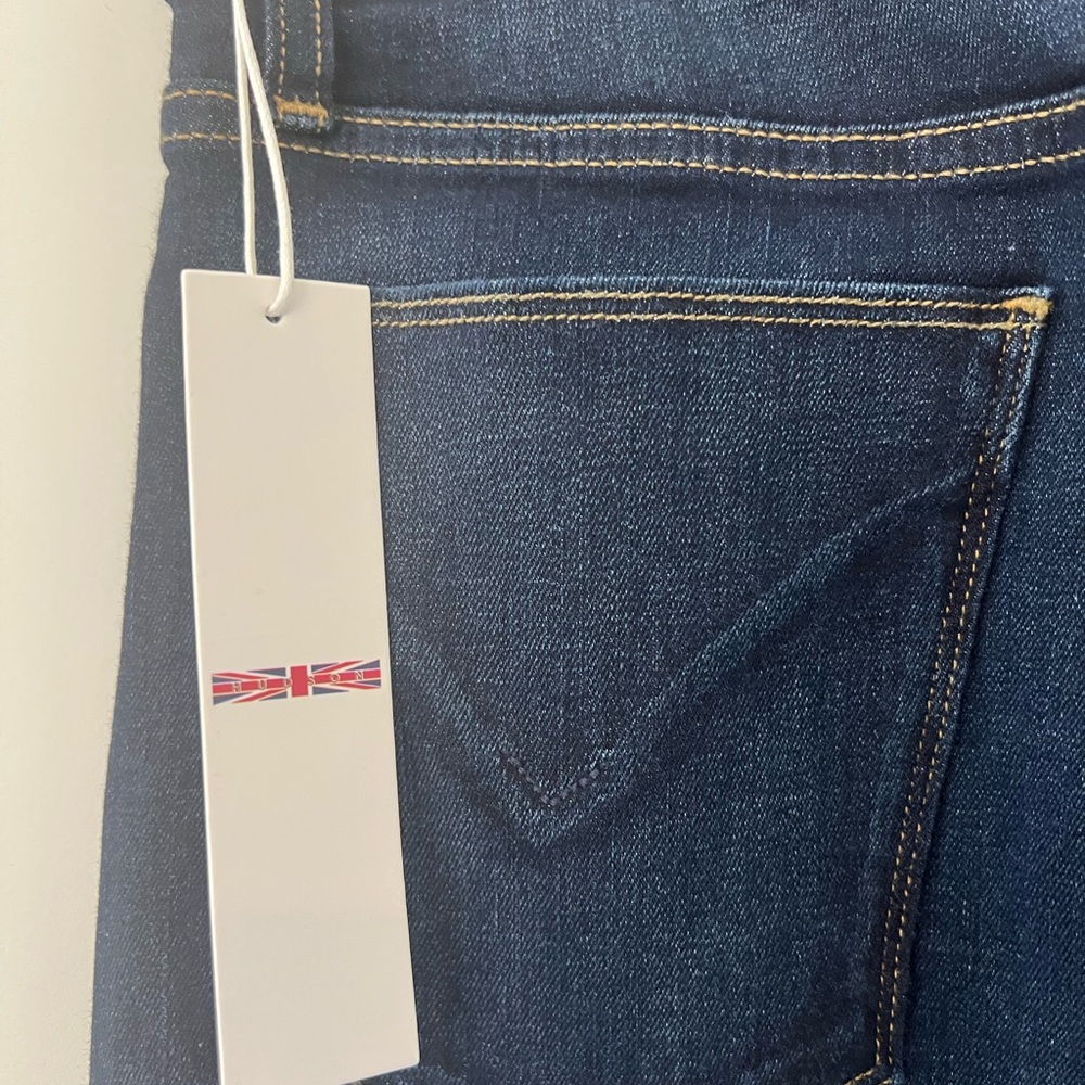 Hudson Blair High Rise Super Skinny Jeans in Dark Blue - Picture 7 of 8